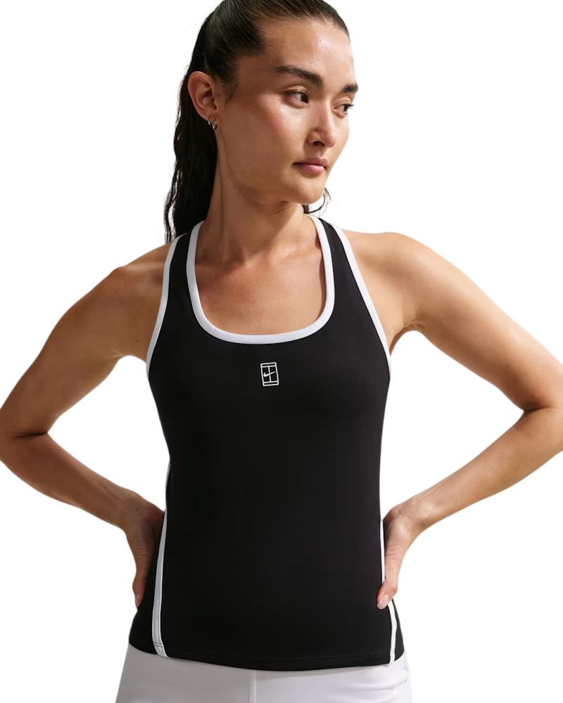 Damski top tenisowy Nike Court Advantage Tank - black/white